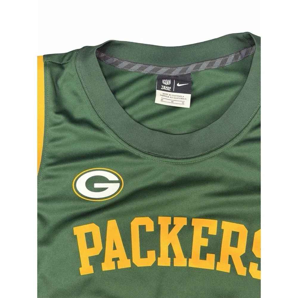 Nike Green Bay Packers Aaron Rodgers 12 Sleevenless Jersey Tank Top Shirt Men M